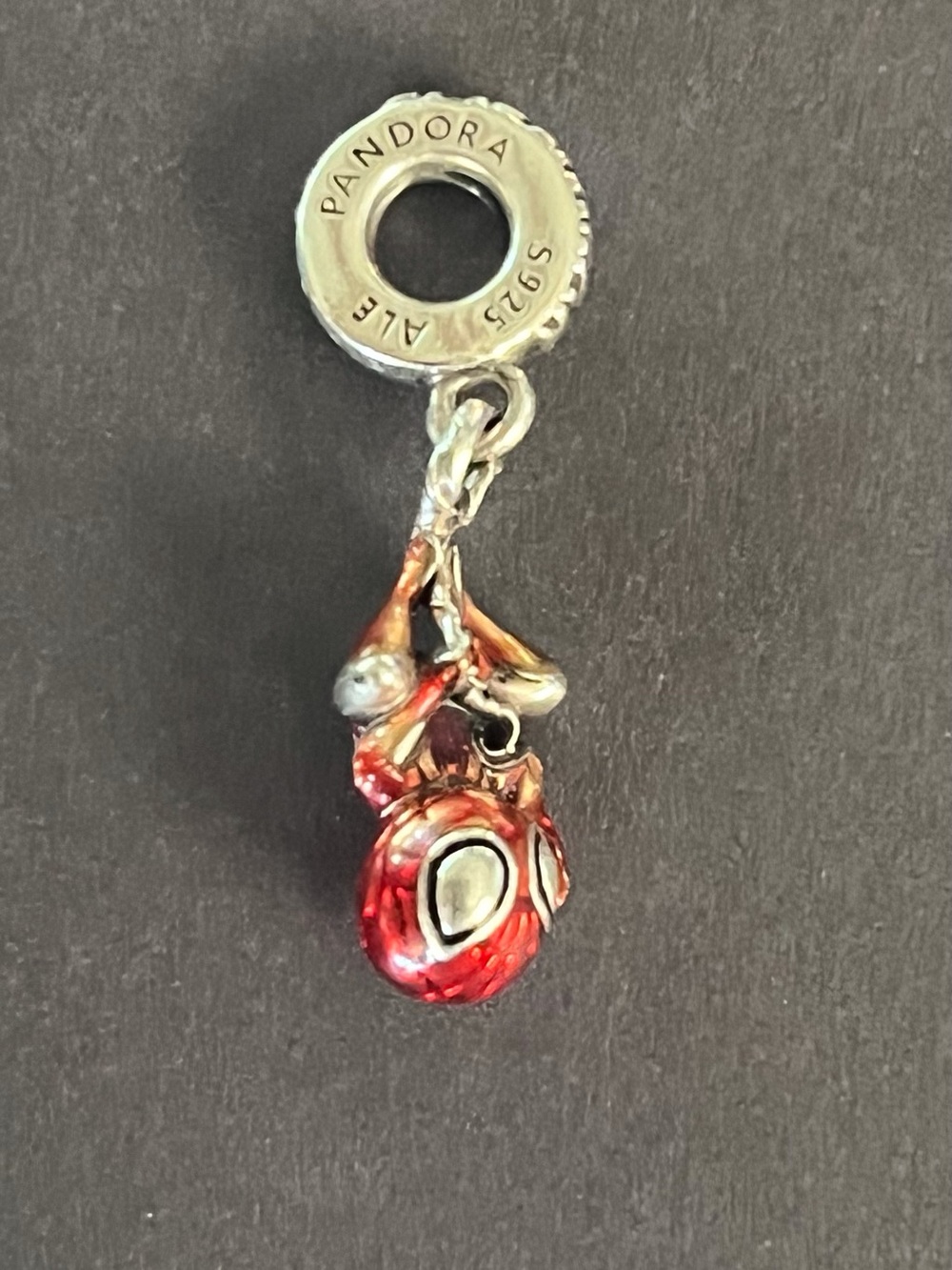 Pandora Red and Silver Spider Man Dangle Charm